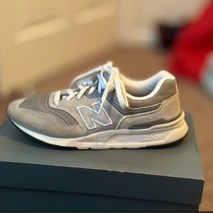 New Balance Gray and White Athletic Shoes